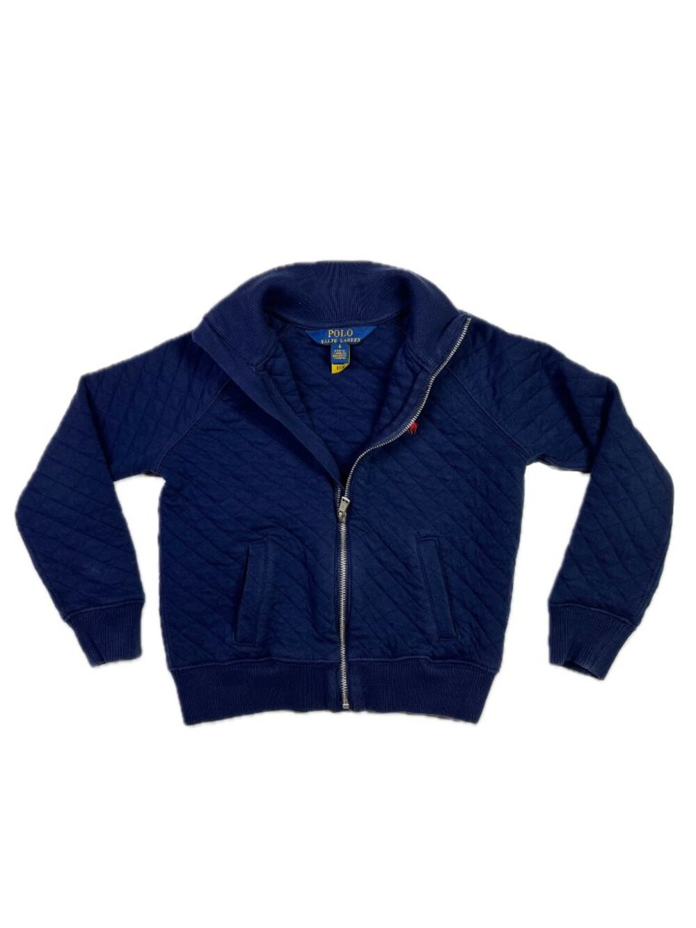 POLO Ralph Lauren Boy's Size 6 Navy Blue Quilted Jacket *Flaw